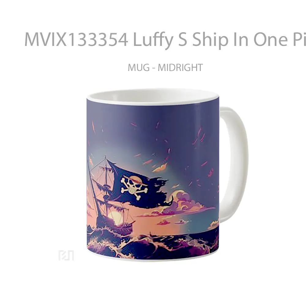 Mug Luffy S Ship In One Piece Cangkir Anime - All-side / Desain