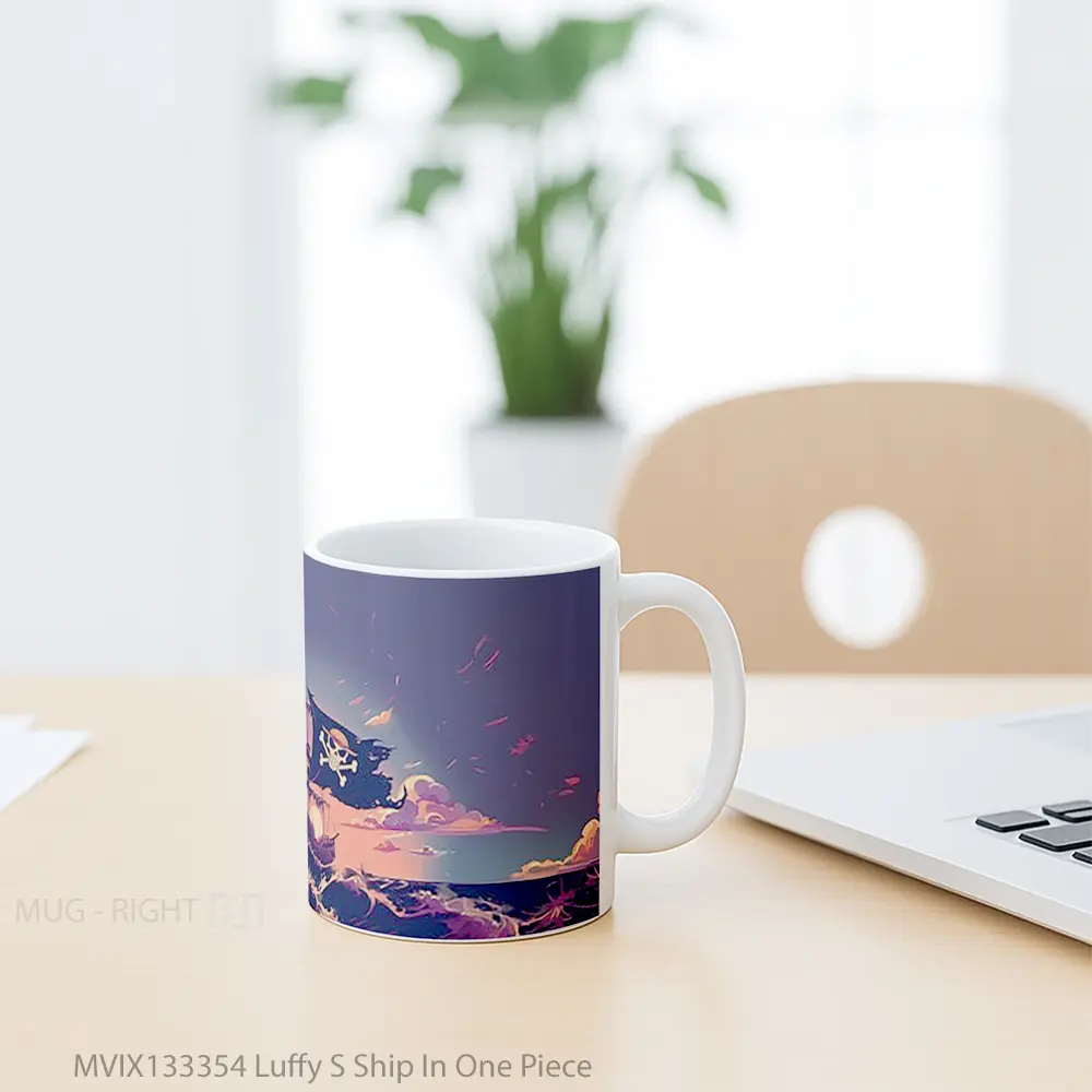 Mug Luffy S Ship In One Piece Cangkir Anime - All-side / Desain