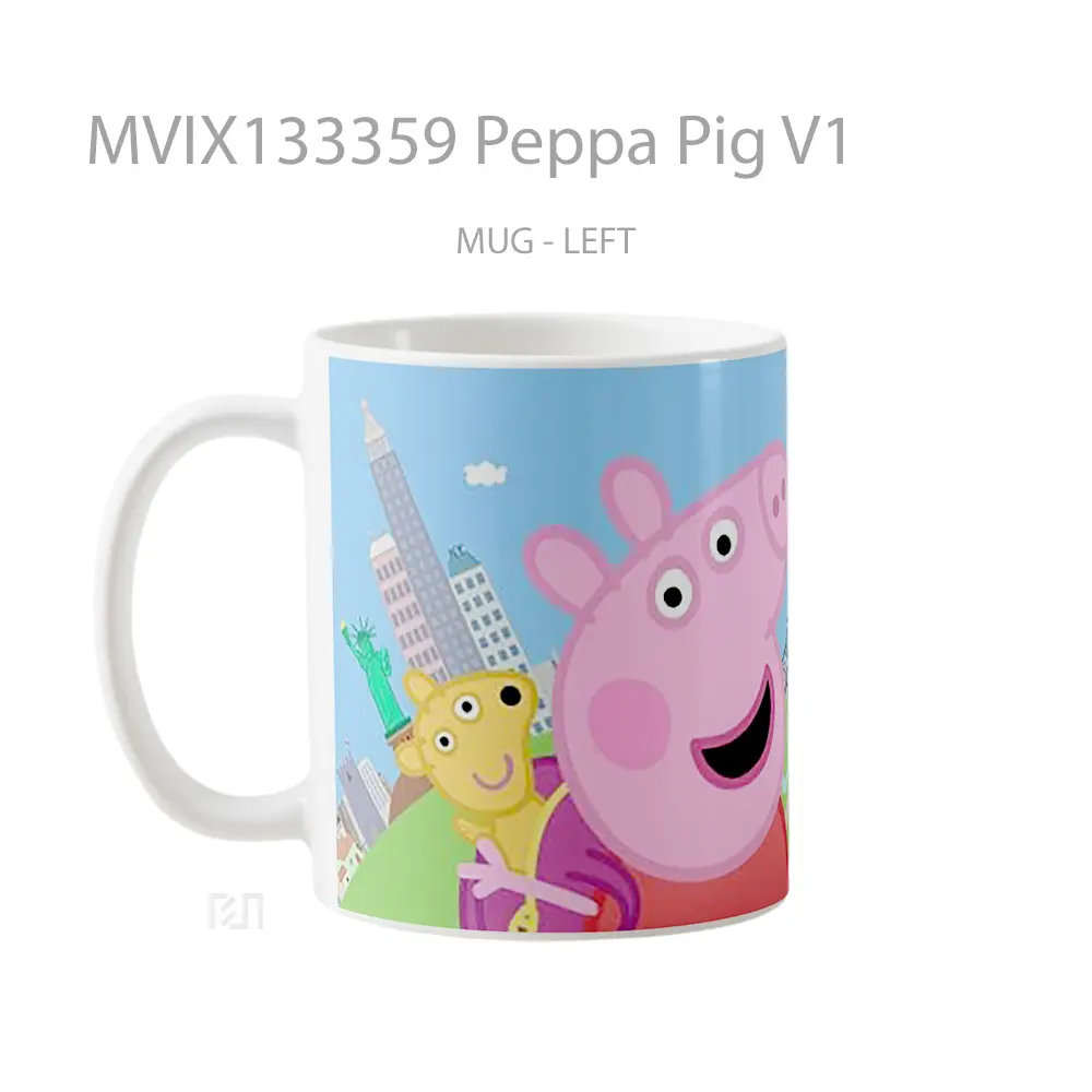 Mug Peppa Pig V1 Gelas Hewan Lucu - All-side / Desain