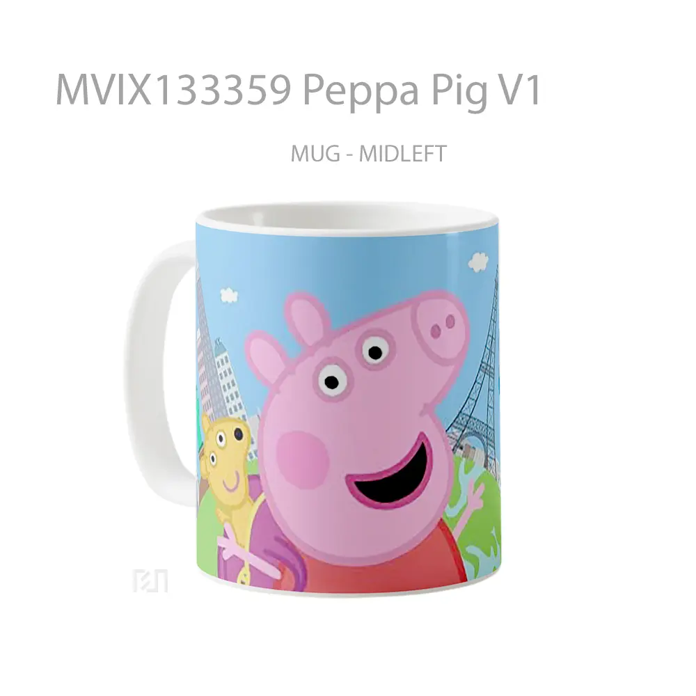 Mug Peppa Pig V1 Gelas Hewan Lucu - All-side / Desain