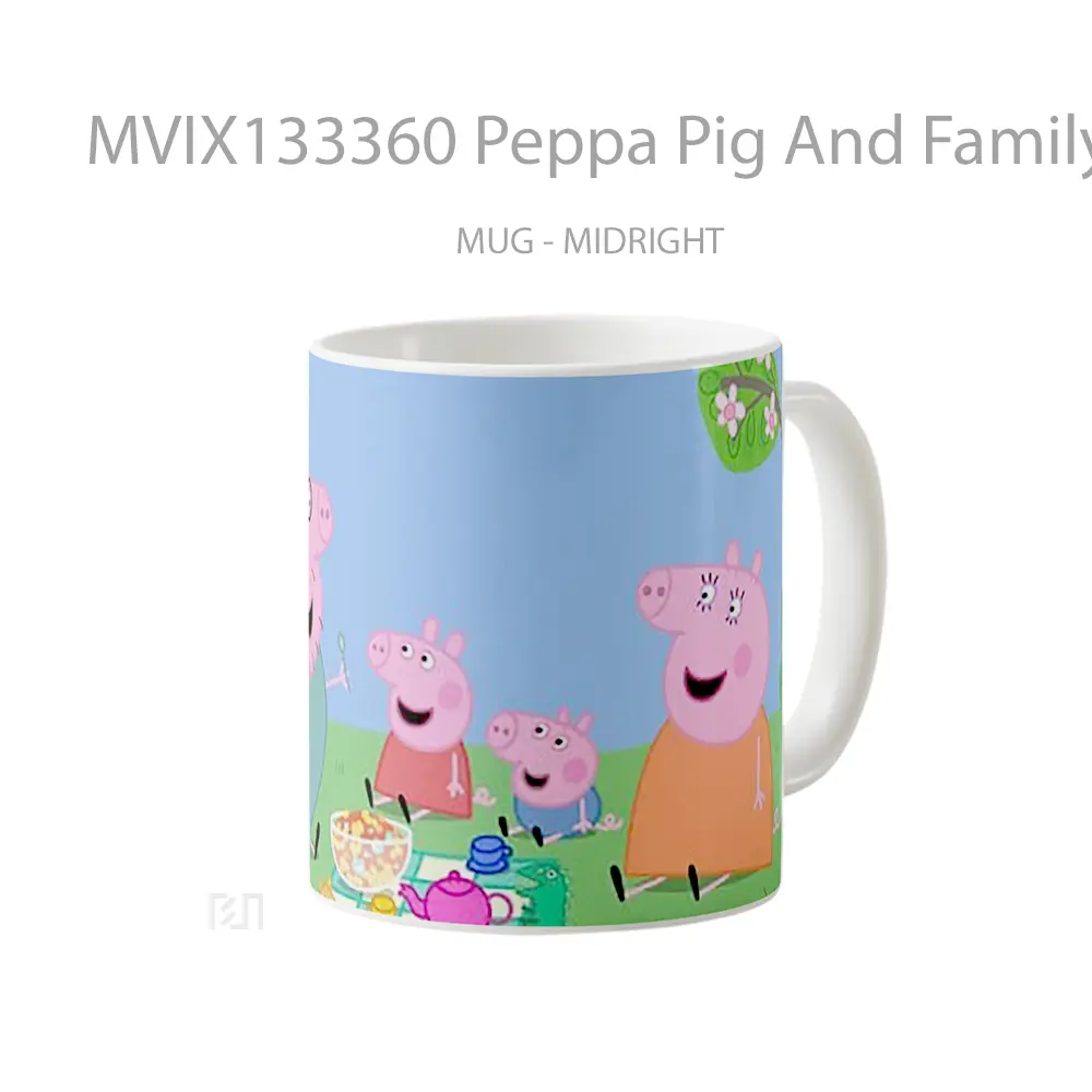 Mug Peppa Pig And Family Gelas Hewan Lucu - All-side / Desain