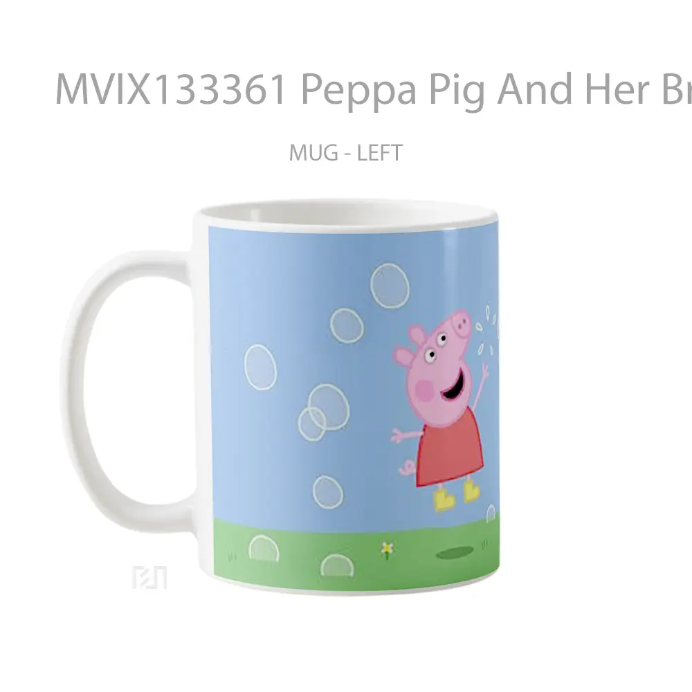 Mug Peppa Pig And Her Brother George Pig Gelas Hewan Lucu - All-side / Desain