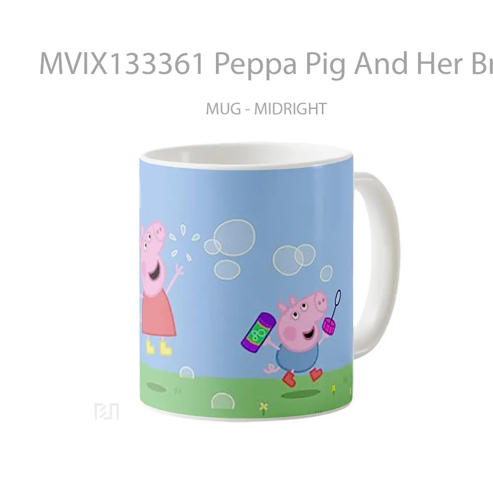 Mug Peppa Pig And Her Brother George Pig Gelas Hewan Lucu - All-side / Desain