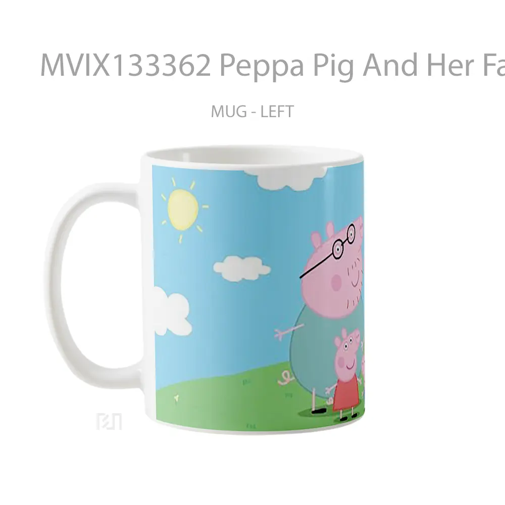 Mug Peppa Pig And Her Family Gelas Hewan Lucu - All-side / Desain