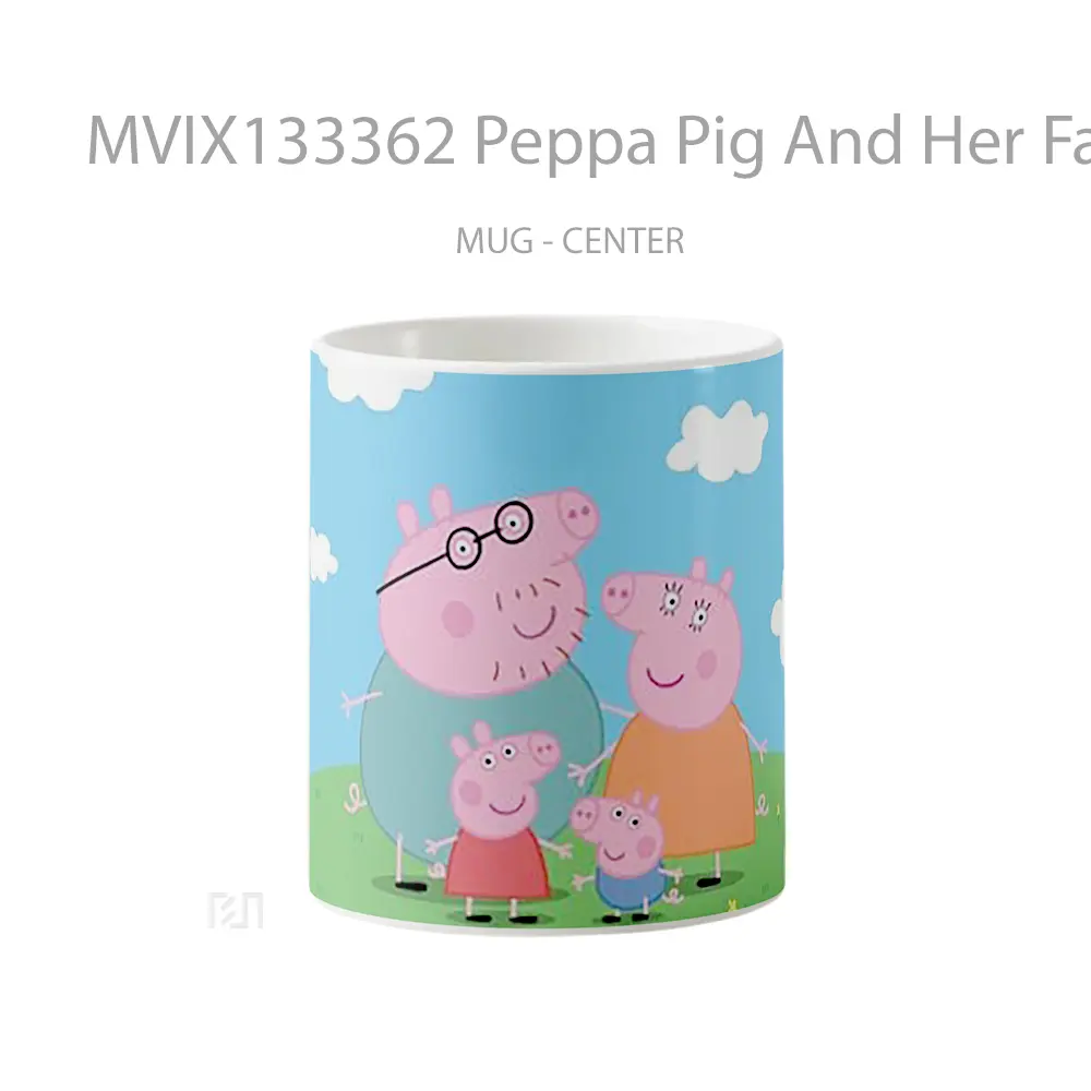 Mug Peppa Pig And Her Family Gelas Hewan Lucu