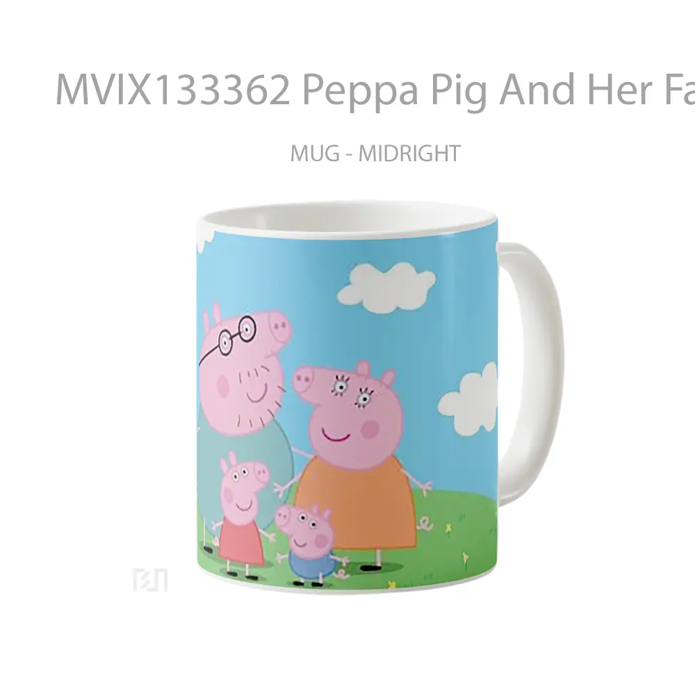 Mug Peppa Pig And Her Family Gelas Hewan Lucu - All-side / Desain