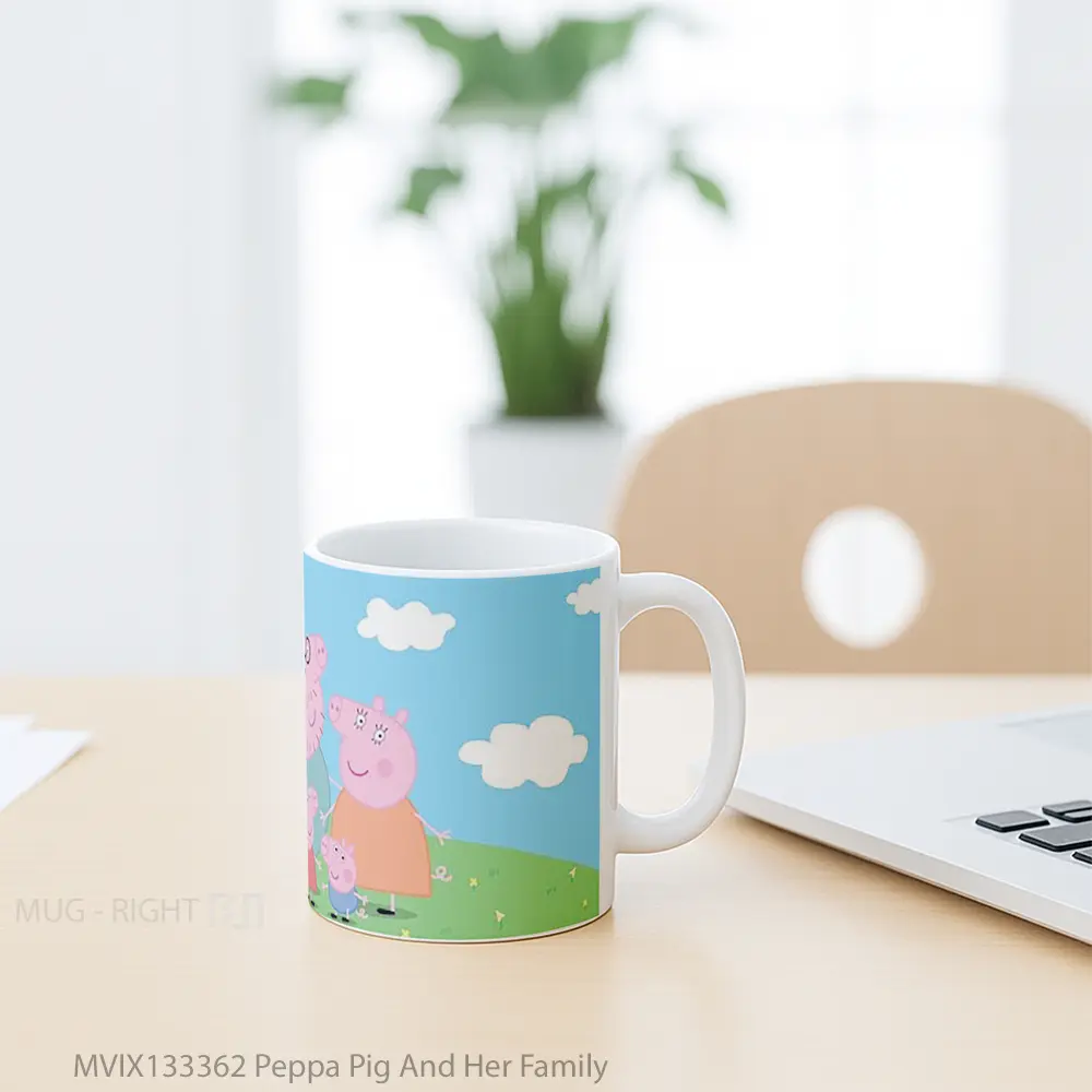 Mug Peppa Pig And Her Family Gelas Hewan Lucu - All-side / Desain