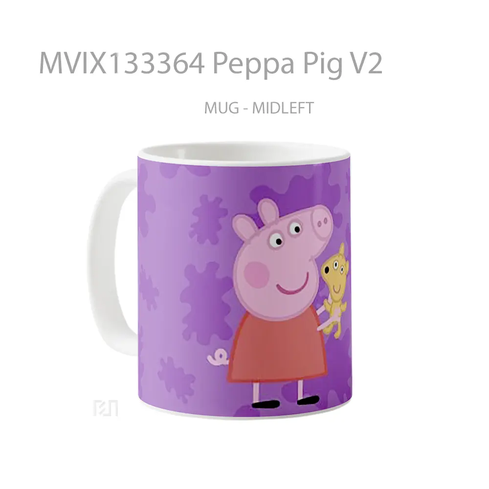 Mug Peppa Pig V2 Gelas Hewan Lucu - All-side / Desain