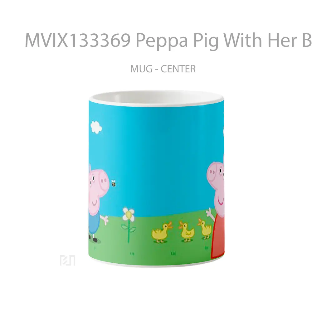 Mug Peppa Pig With Her Brother George Pig Gelas Hewan Lucu