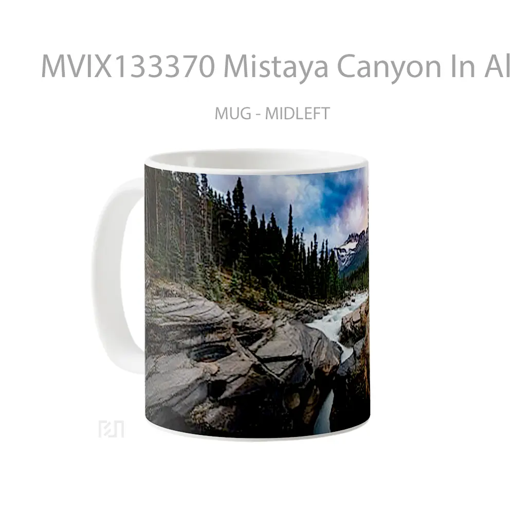 Mug Mistaya Canyon In Alberta Canada Gelas Keramik Unik - All-side / Desain