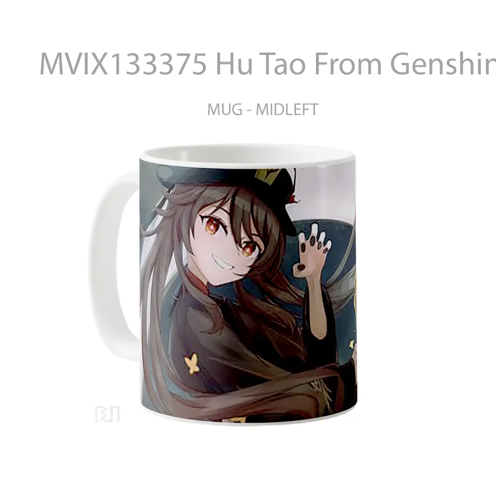 Mug Hu Tao From Genshin Impact V2 Cangkir Gamer - All-side / Desain