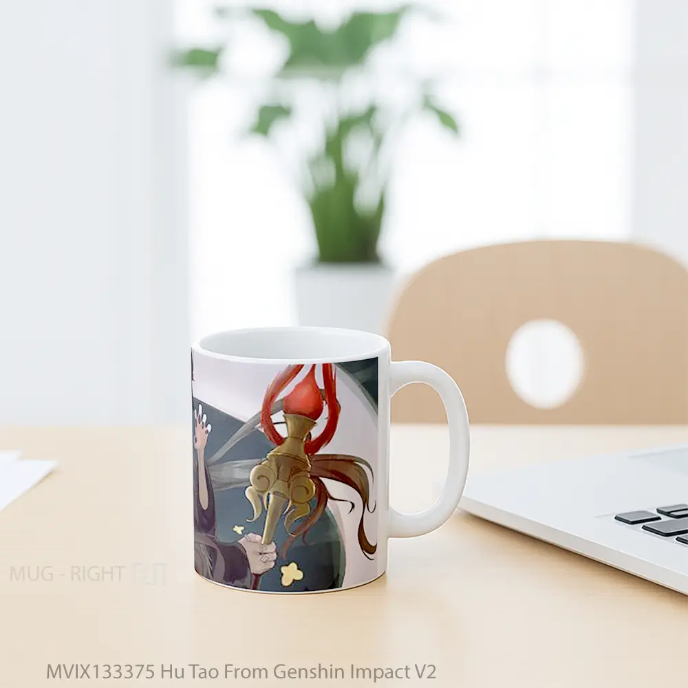 Mug Hu Tao From Genshin Impact V2 Cangkir Gamer - All-side / Desain
