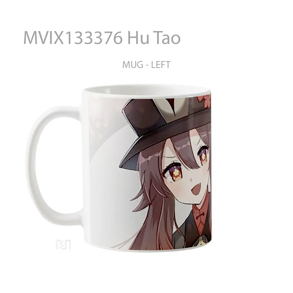 Mug Hu Tao Gelas Keramik Unik - All-side / Desain