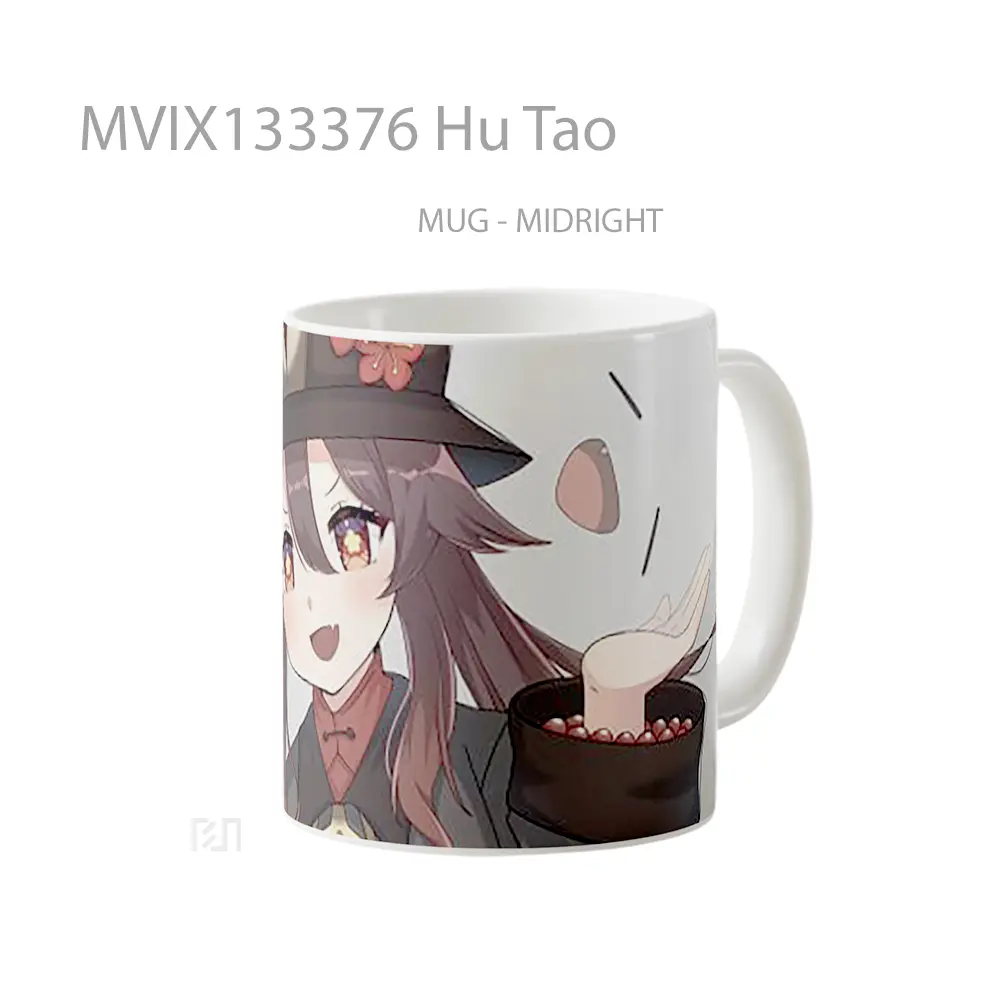Mug Hu Tao Gelas Keramik Unik - All-side / Desain