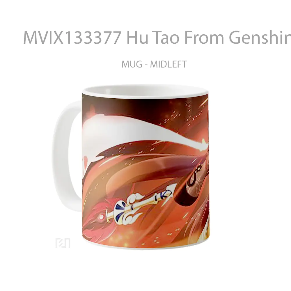 Mug Hu Tao From Genshin Impact V3 Cangkir Gamer - All-side / Desain