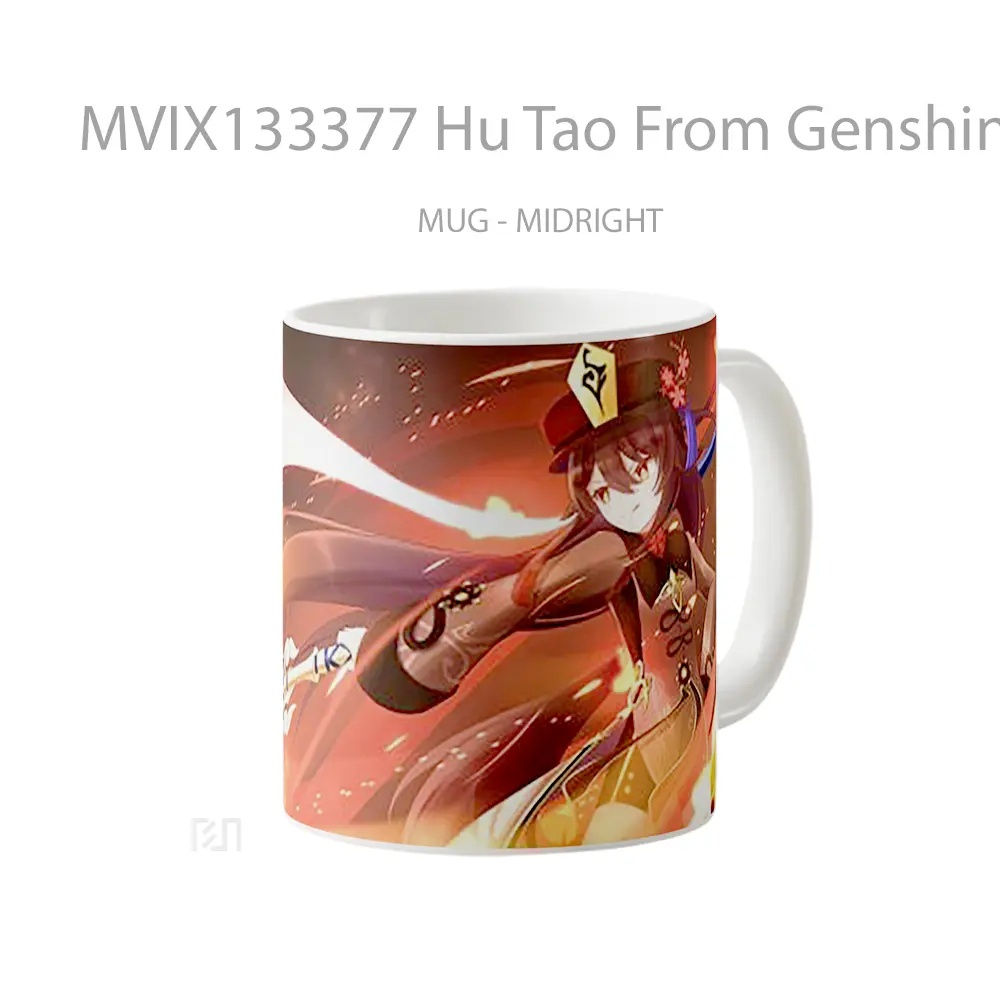 Mug Hu Tao From Genshin Impact V3 Cangkir Gamer - All-side / Desain