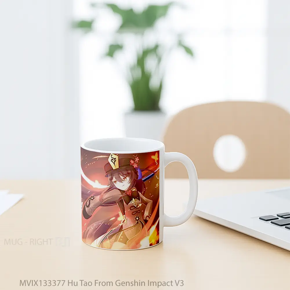Mug Hu Tao From Genshin Impact V3 Cangkir Gamer - All-side / Desain