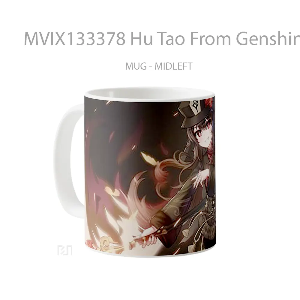 Mug Hu Tao From Genshin Impact V4 Cangkir Gamer - All-side / Desain