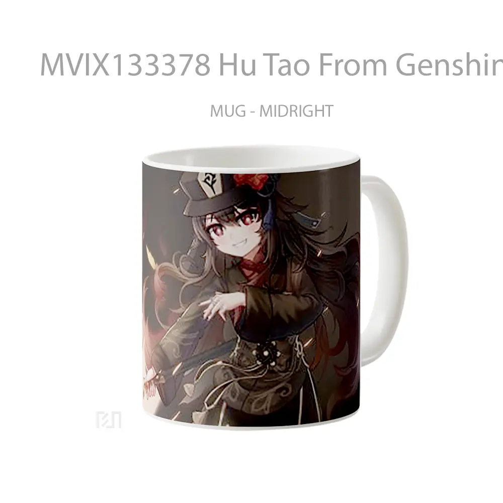 Mug Hu Tao From Genshin Impact V4 Cangkir Gamer - All-side / Desain