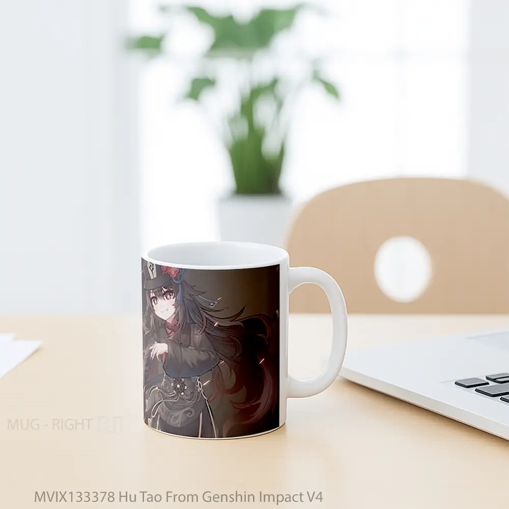 Mug Hu Tao From Genshin Impact V4 Cangkir Gamer - All-side / Desain