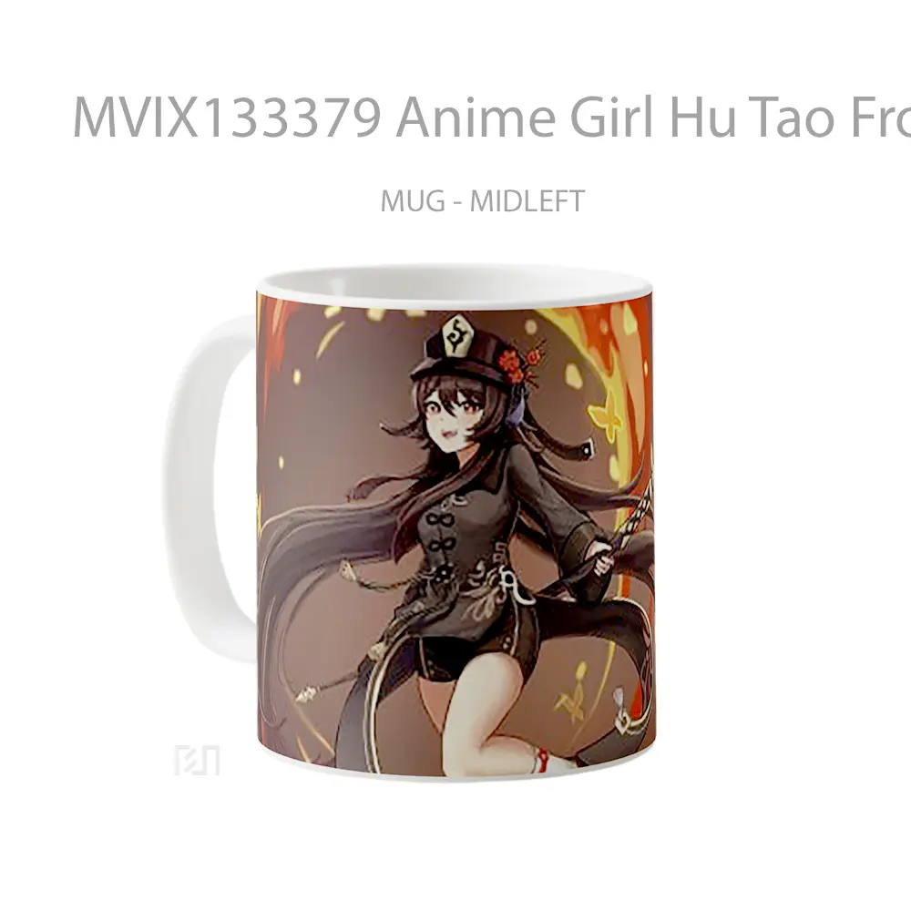 Mug Anime Girl Hu Tao From Genshin Impact Cangkir Anime - All-side / Desain