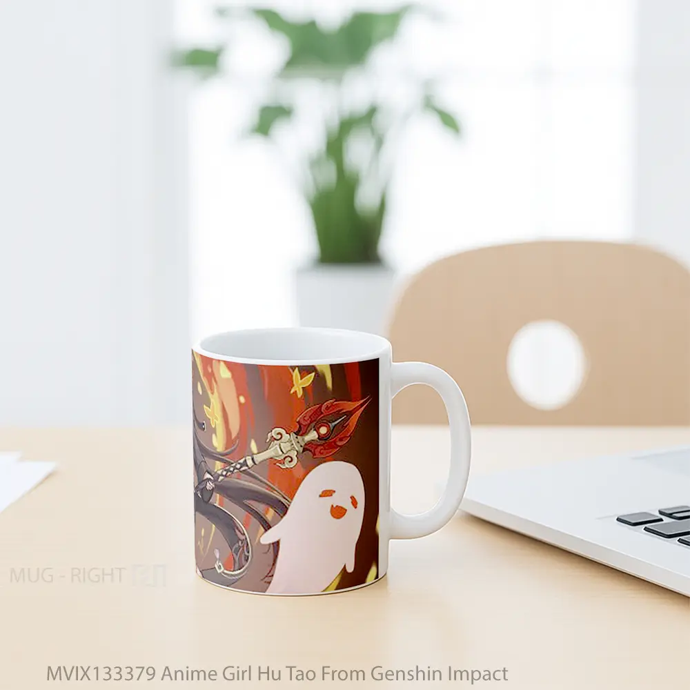 Mug Anime Girl Hu Tao From Genshin Impact Cangkir Anime - All-side / Desain