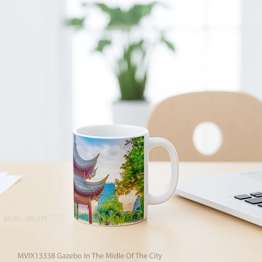 Mug Gazebo In The Midle Of The City Gelas Keramik Unik - All-side / Desain