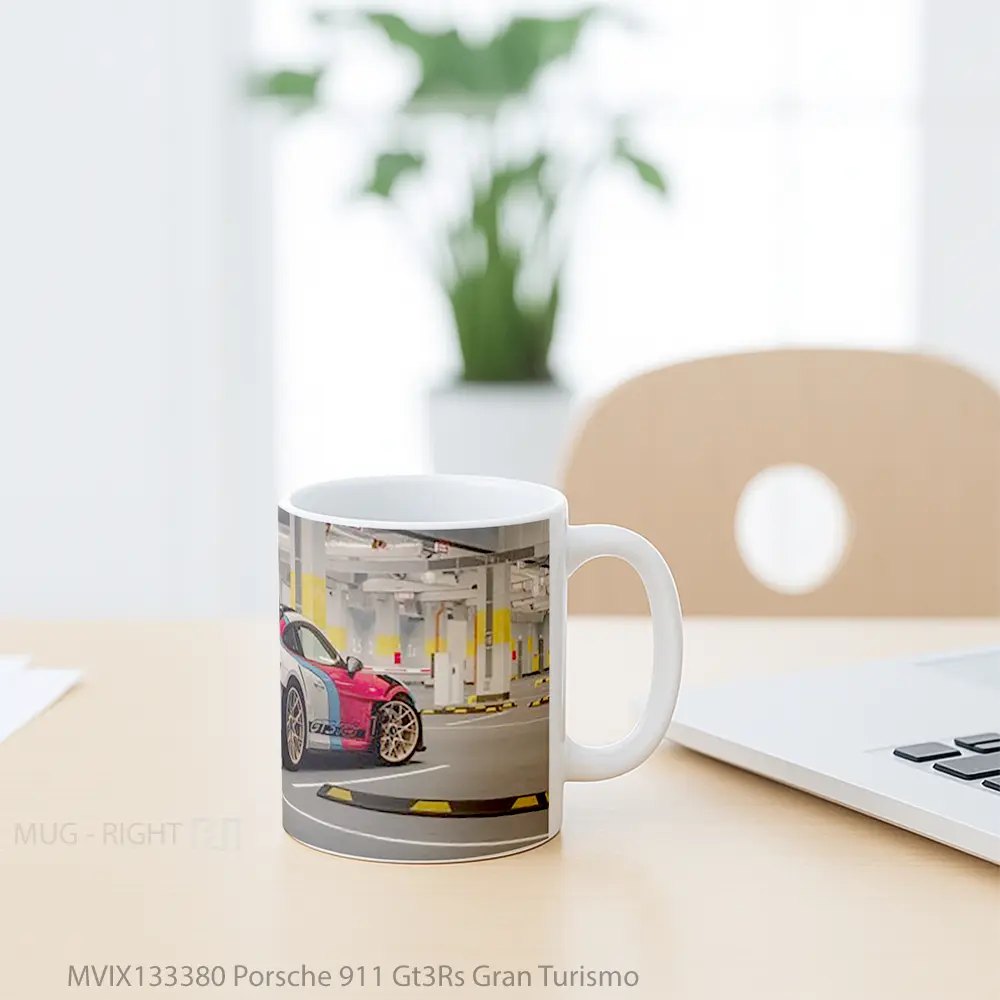 Mug Porsche 911 Gt3Rs Gran Turismo Cangkir Mobil - All-side / Desain