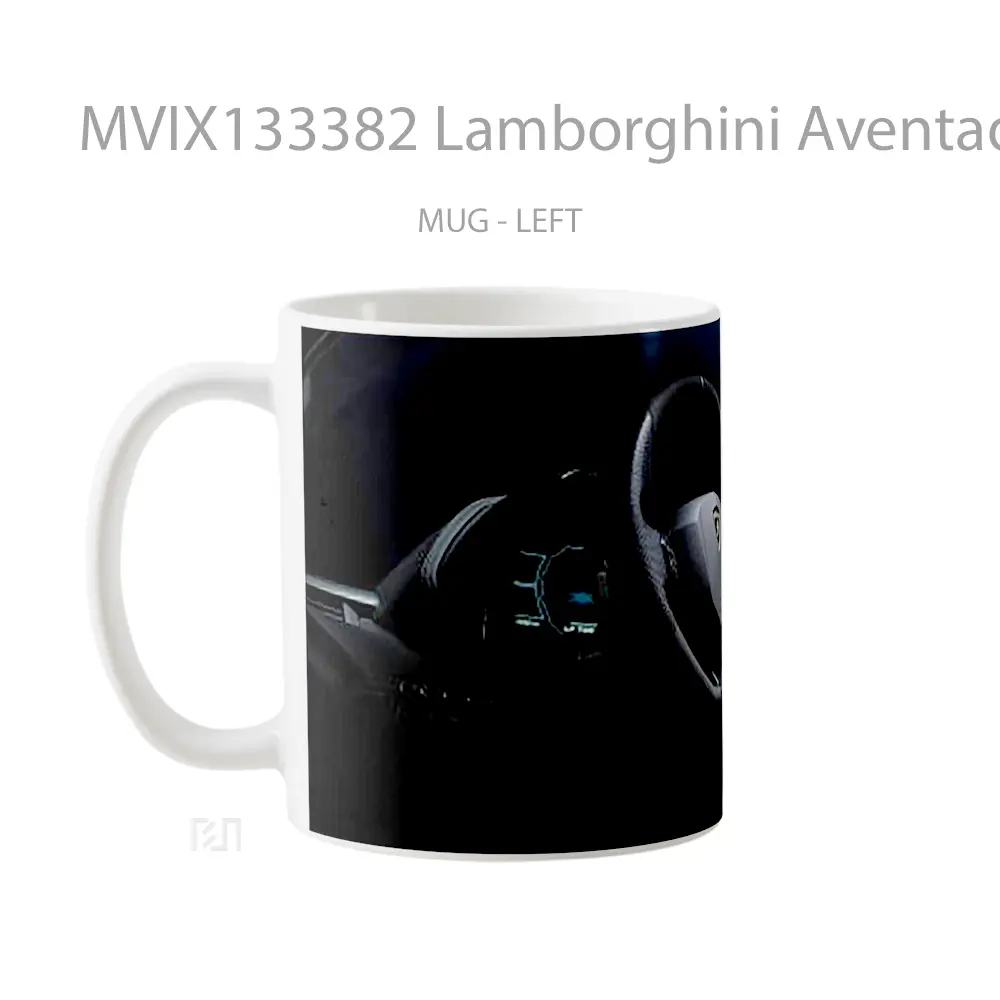 Mug Lamborghini Aventador Ultimae Roadster Steering Wheel Cangkir Mobil - All-side / Desain