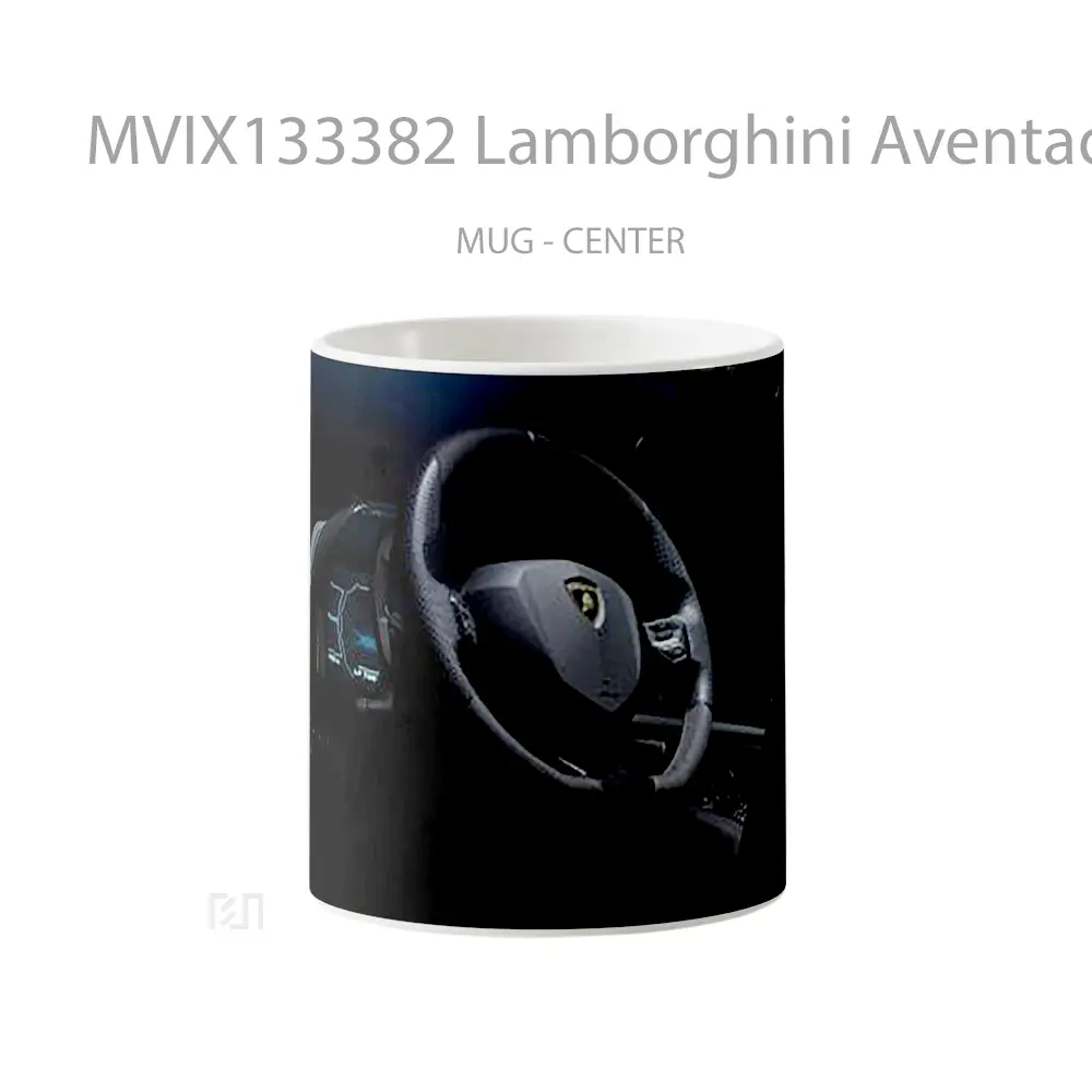 Mug Lamborghini Aventador Ultimae Roadster Steering Wheel Cangkir Mobil