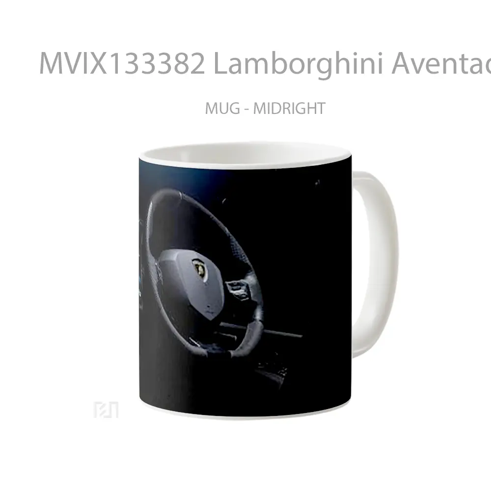 Mug Lamborghini Aventador Ultimae Roadster Steering Wheel Cangkir Mobil - All-side / Desain