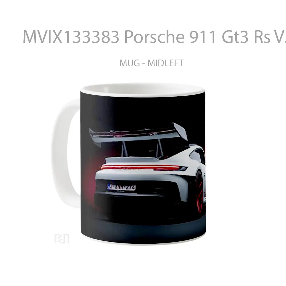 Mug Porsche 911 Gt3 Rs V5 Cangkir Mobil - All-side / Desain