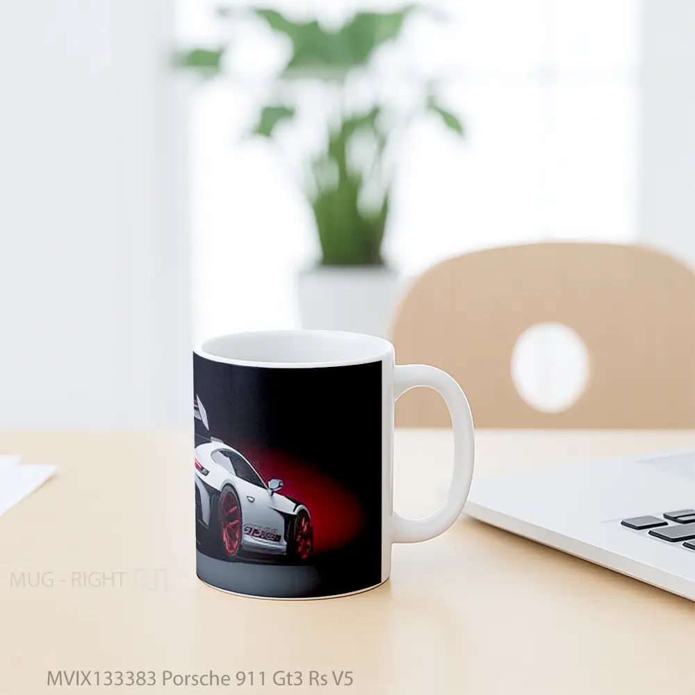 Mug Porsche 911 Gt3 Rs V5 Cangkir Mobil - All-side / Desain