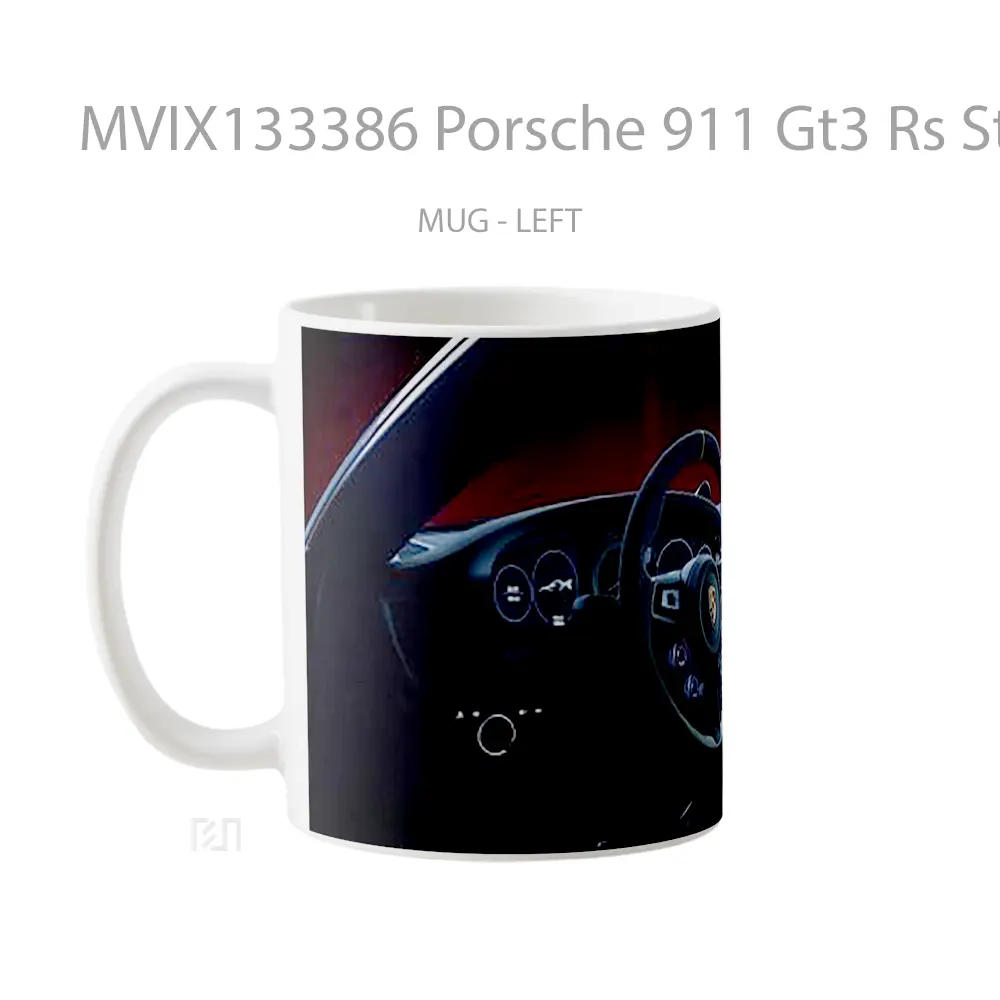 Mug Porsche 911 Gt3 Rs Steering Wheel Cangkir Mobil - All-side / Desain