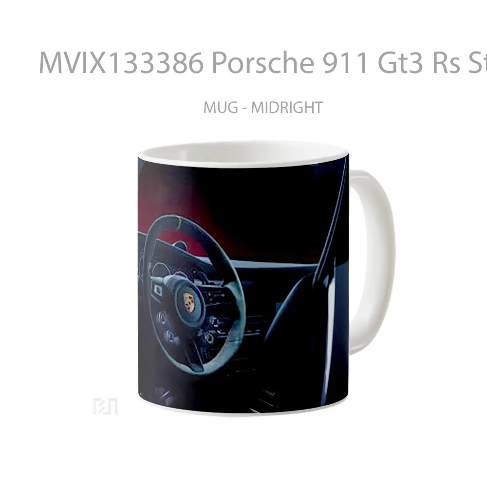 Mug Porsche 911 Gt3 Rs Steering Wheel Cangkir Mobil - All-side / Desain