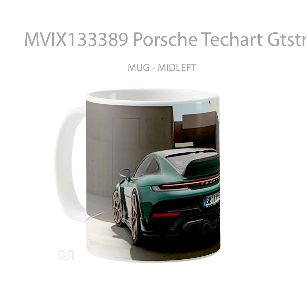 Mug Porsche Techart Gtstreet R Touring V2 Cangkir Mobil - All-side / Desain