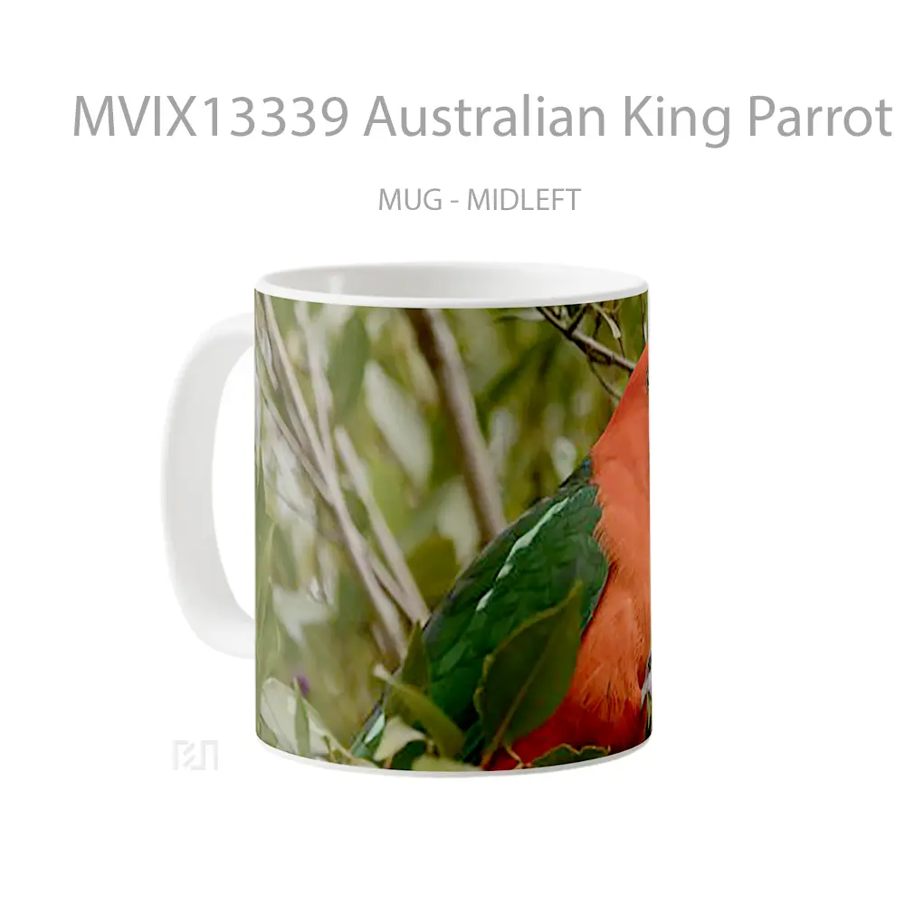 Mug Australian King Parrot Gelas Keramik Unik - All-side / Desain