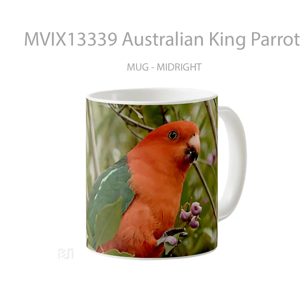 Mug Australian King Parrot Gelas Keramik Unik - All-side / Desain