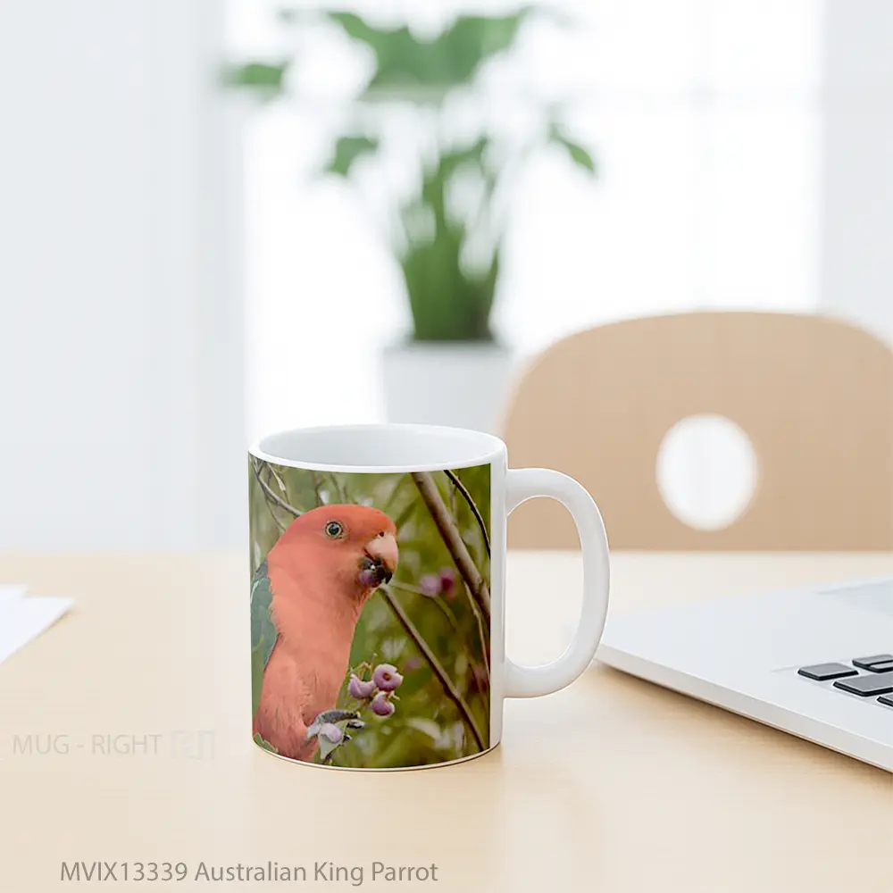 Mug Australian King Parrot Gelas Keramik Unik - All-side / Desain