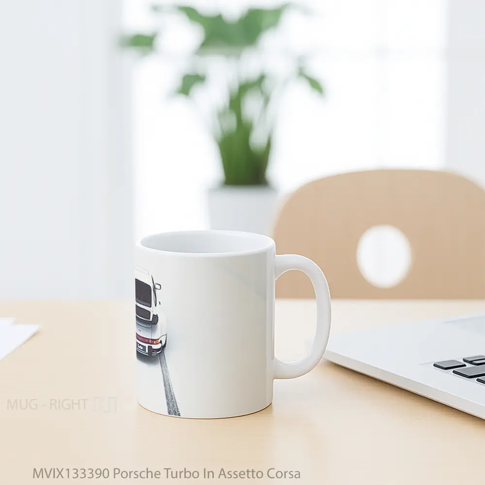 Mug Porsche Turbo In Assetto Corsa Cangkir Mobil - All-side / Desain