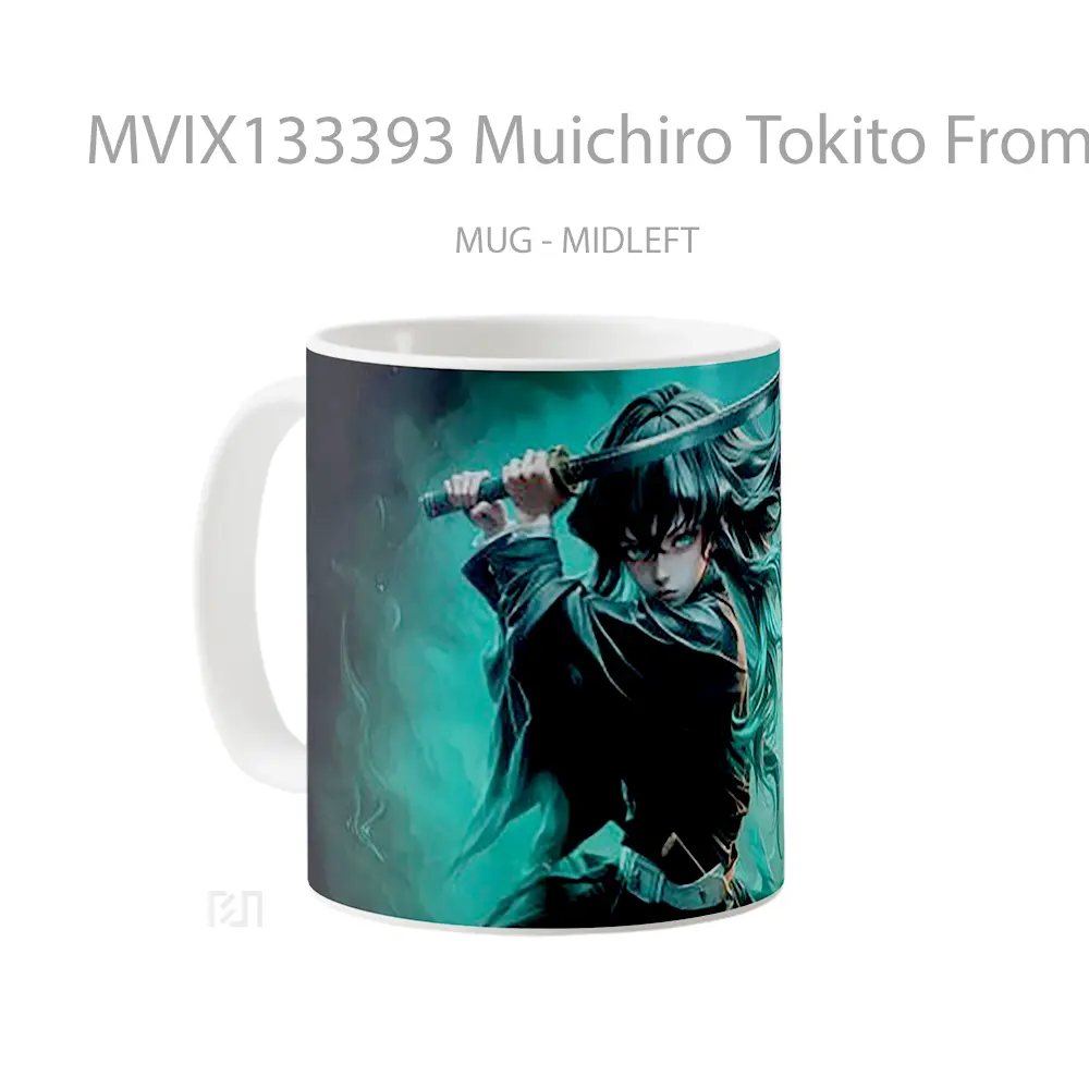 Mug Muichiro Tokito From Demon Slayer V4 Cangkir Anime - All-side / Desain