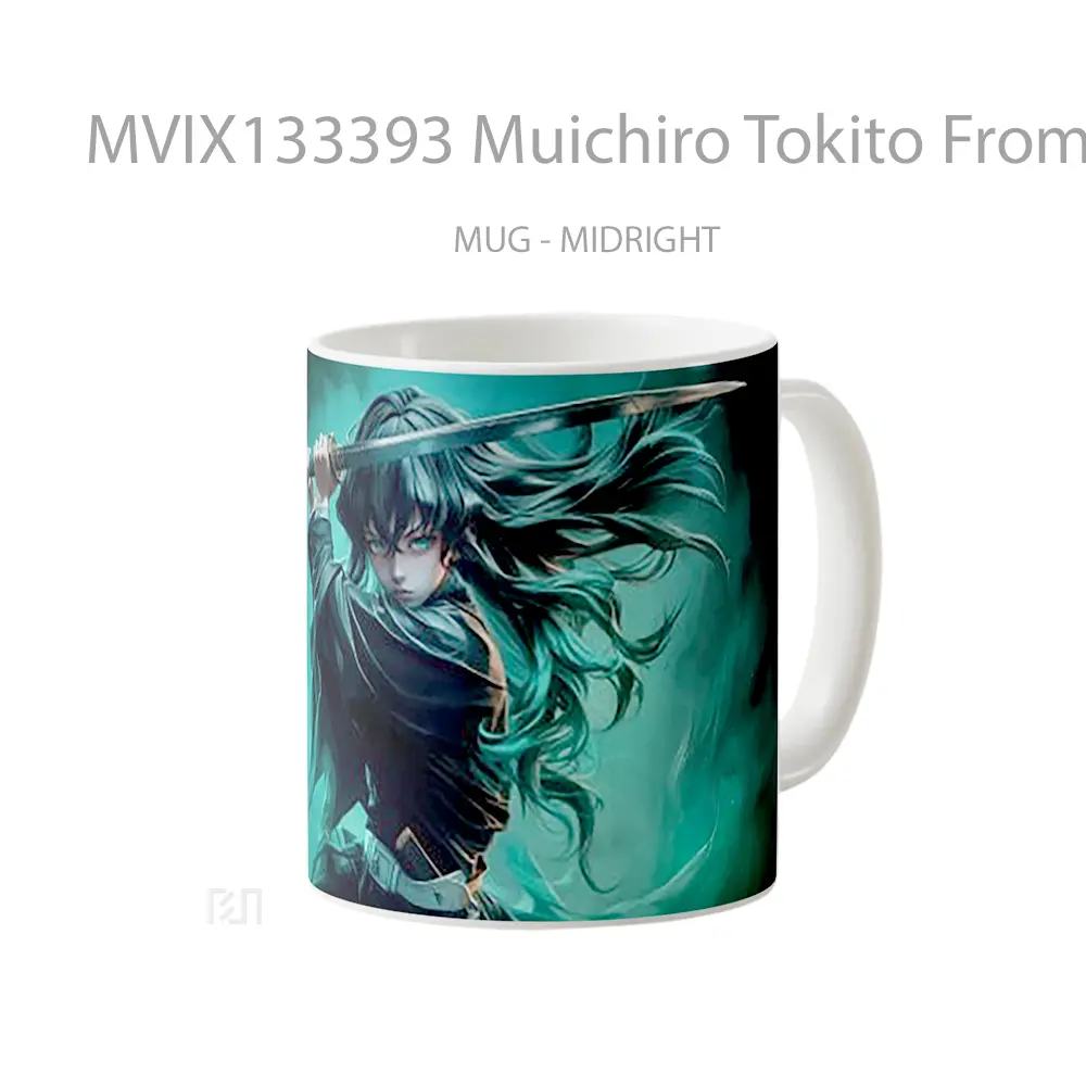 Mug Muichiro Tokito From Demon Slayer V4 Cangkir Anime - All-side / Desain