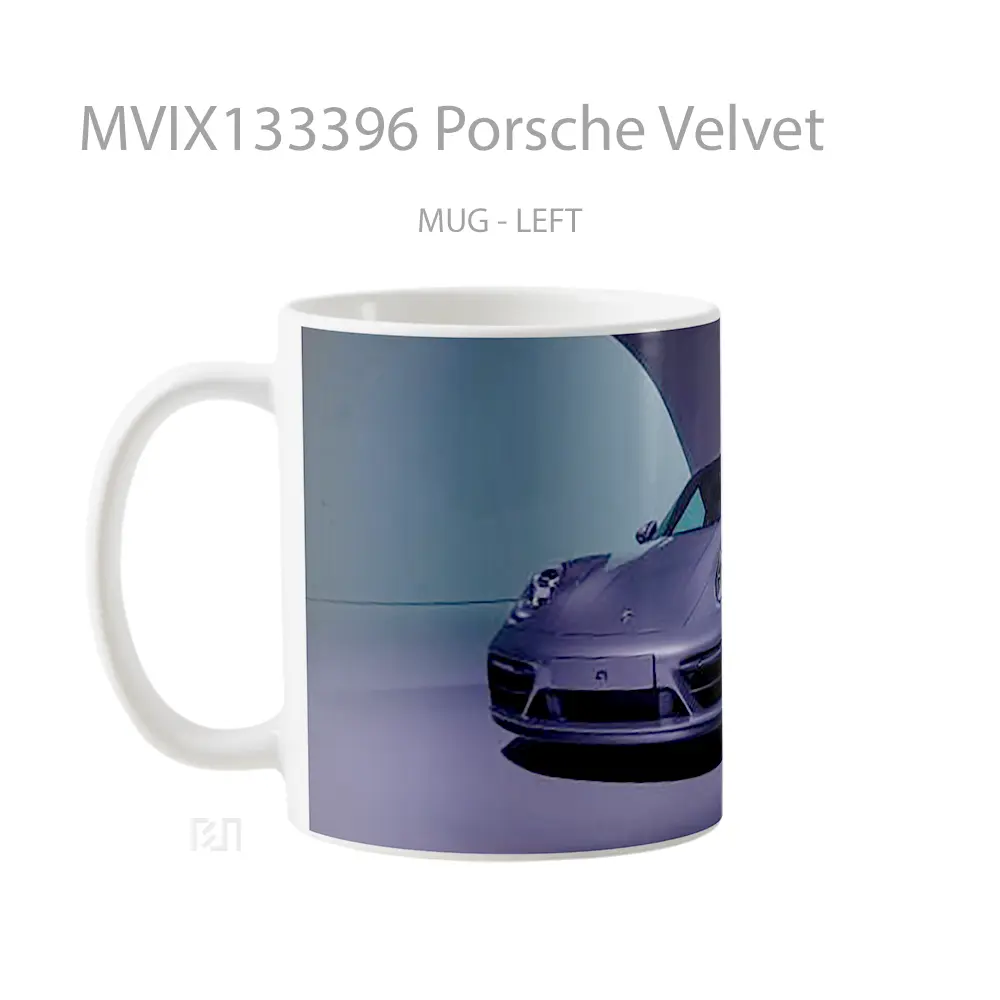 Mug Porsche Velvet Cangkir Mobil - All-side / Desain