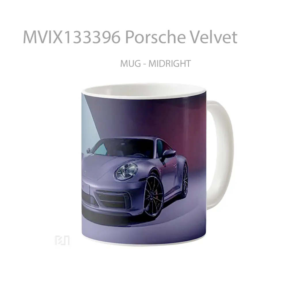 Mug Porsche Velvet Cangkir Mobil - All-side / Desain