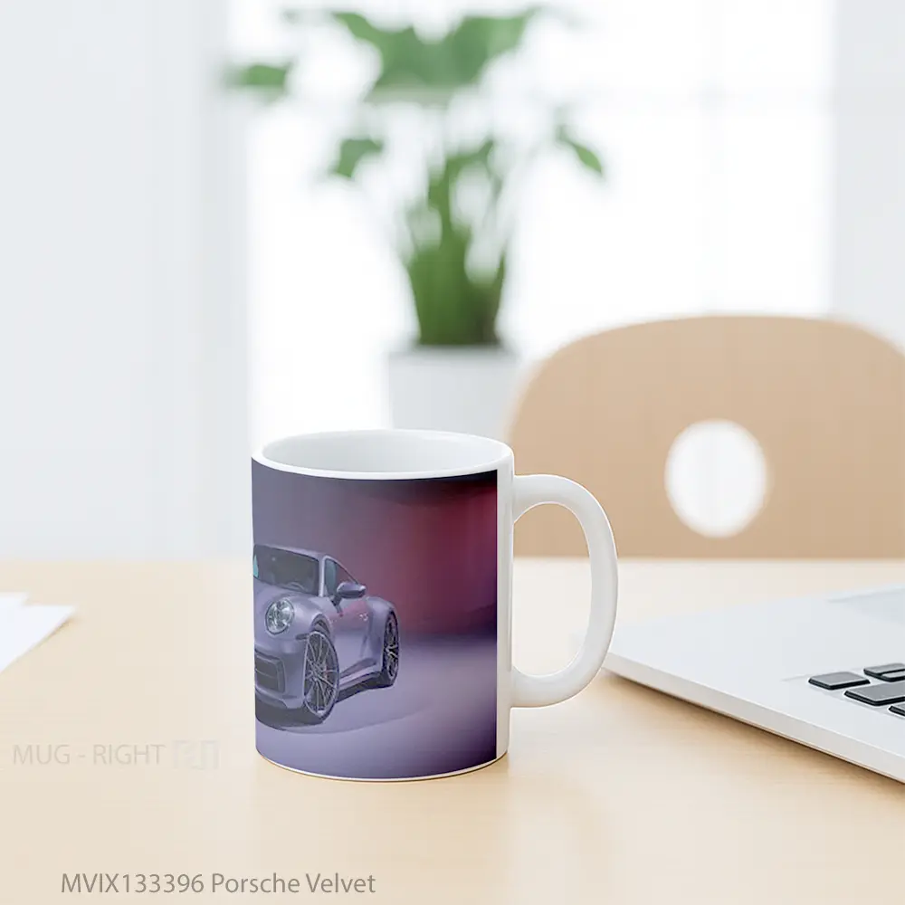 Mug Porsche Velvet Cangkir Mobil - All-side / Desain