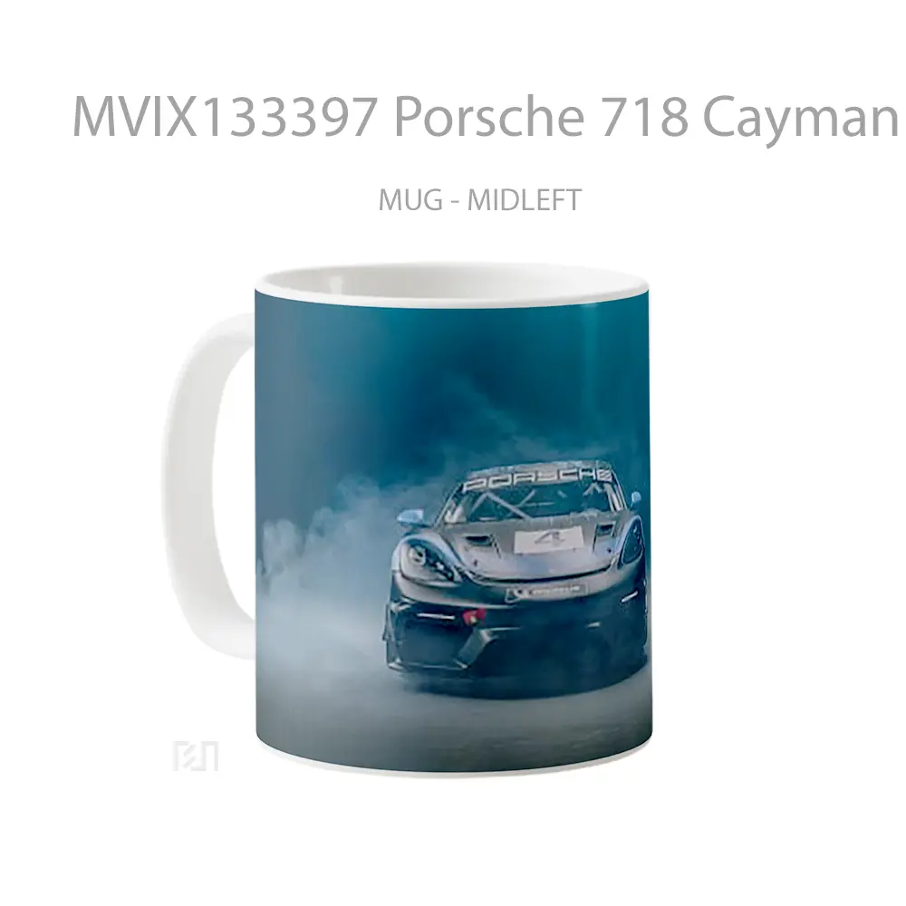 Mug Porsche 718 Cayman Gt4 Rs Clubsport Cangkir Mobil - All-side / Desain