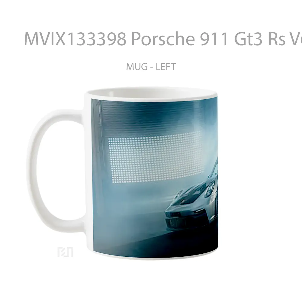 Mug Porsche 911 Gt3 Rs V6 Cangkir Mobil - All-side / Desain
