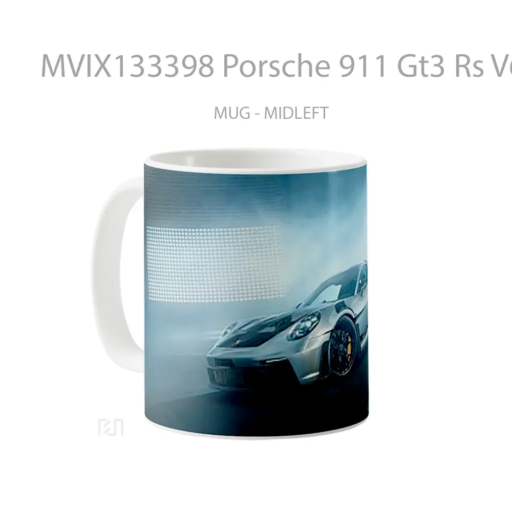 Mug Porsche 911 Gt3 Rs V6 Cangkir Mobil - All-side / Desain