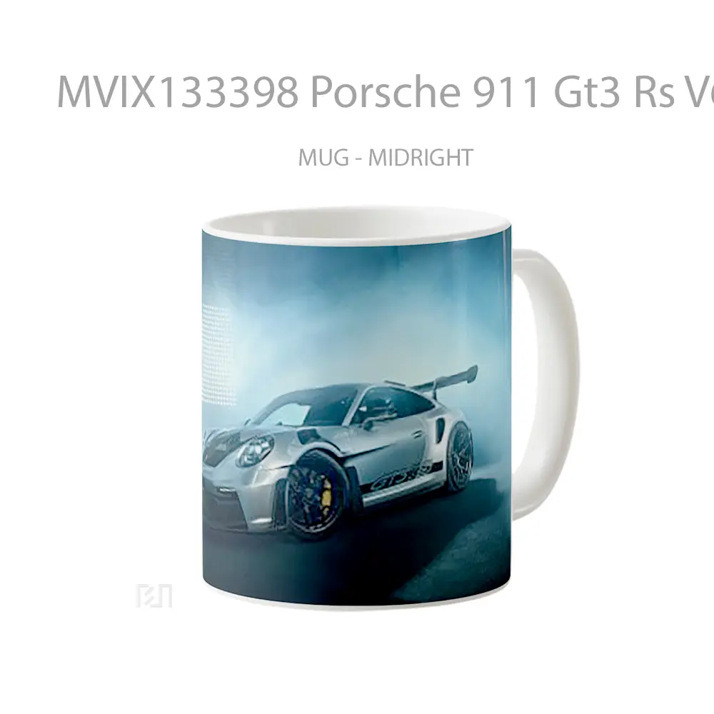 Mug Porsche 911 Gt3 Rs V6 Cangkir Mobil - All-side / Desain