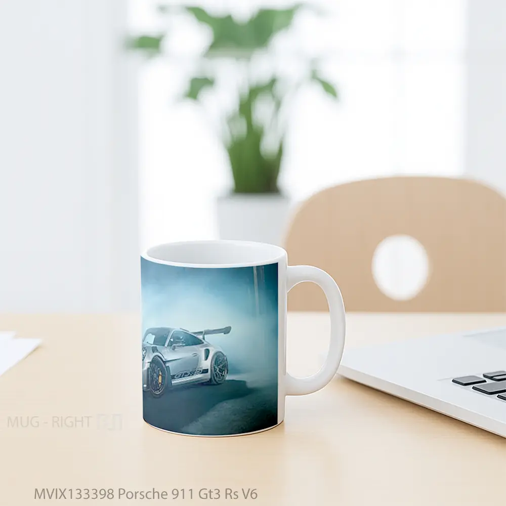 Mug Porsche 911 Gt3 Rs V6 Cangkir Mobil - All-side / Desain